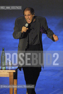 Milan, May 4, 2001. Italian pop singer Adriano Celentano on the set of his tv program 125 Milioni di Cazzate / Milano, 4 maggio 2001. Il cantante Adriano Celentano sul set del suo programma televisivo 125 milioni di cazzate - ©Marcello Mencarini/Rosebud2