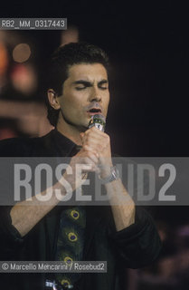 Sanremo Music Festival 1991. Tyrone Power jr., brother of Romina Power, performing Just Married, English version of Albano and Rominas song / Festival di Sanremo 1991. Tyrone Power jr.,fratello di Romina Power, canta Just Married, versione inglese della canzone di Albano e Romina  - ©Marcello Mencarini/Rosebud2
