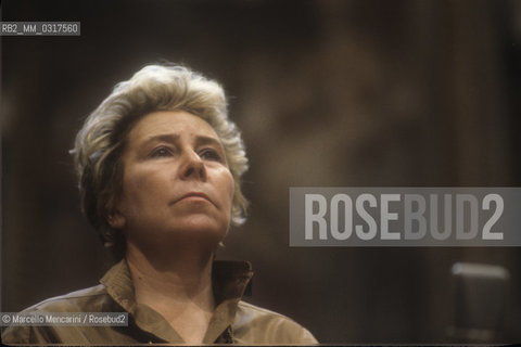 Vatican City, Regal Room, 1983. Opera singer Christa Ludwig during a rehearsal conducted by Leonard Bernstein / Città del Vaticano, Sala Regia, 1983. La cantante lirica Christa Ludwig durante una prova diretta da Leonard Bernstein - ©Marcello Mencarini/Rosebud2