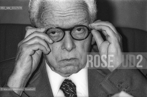 Italian politician and journalist Leo Valiani, 1979 / Leo Valiani, giornalista e politico, 1979 - ©Marcello Mencarini/Rosebud2