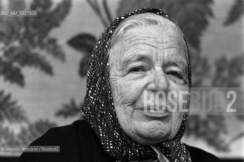 Rome, 1982. French writer Marguerite Yourcenar / Roma, 1982. La scrittrice Marguerite Yourcenar - ©Marcello Mencarini/Rosebud2