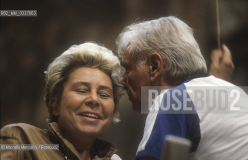 Vatican City, Regal Room, 1983. Musician Leonard Bernstein and opera singer Christa Ludwig during a rehearsal / Città del Vaticano, Sala Regia, 1983. Leonard Bernstein e la cantante lirica Christa Ludwig durante una prova - ©Marcello Mencarini/Rosebud2