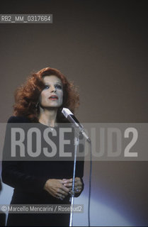 Italian singer Milva performing (1982) / La cantante Milva (1982) - ©Marcello Mencarini/Rosebud2