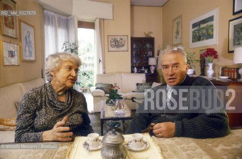 Italian politician PIETRO INGRAO and his wife LAURA, about 1990 / PIETRO INGRAO, politico, con la moglie  LAURA, 1990 circa ©Marcello Mencarini/Rosebud2