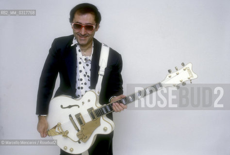 Sanremo Music Festival 1985. Italian rock singer Ivan Graziani, at the Festival with the song Franca ti amo / Festival di Sanremo 1985. Il cantante Ivan Graziani, al Festival con la canzone Franca ti amo - ©Marcello Mencarini/Rosebud2