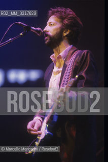 Rome, Palaeur, 1987. British guitarist, singer and songwriter Eric Clapton / Roma, Palaeur, 1987. Eric Clapton, cantautore, chitarrista e compositore - ©Marcello Mencarini/Rosebud2