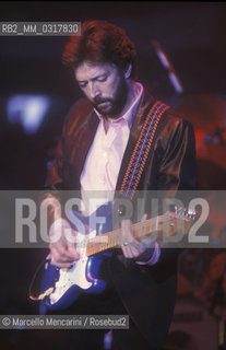 Rome, Palaeur, 1987. British guitarist, singer and songwriter Eric Clapton / Roma, Palaeur, 1987. Eric Clapton, cantautore, chitarrista e compositore - ©Marcello Mencarini/Rosebud2