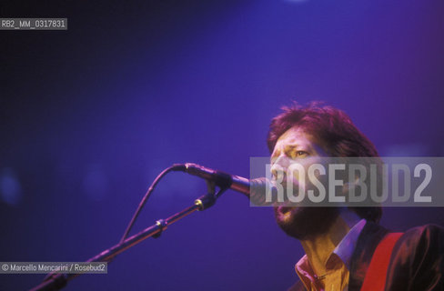 Rome, Palaeur, 1987. British guitarist, singer and songwriter Eric Clapton / Roma, Palaeur, 1987. Eric Clapton, cantautore, chitarrista e compositore - ©Marcello Mencarini/Rosebud2