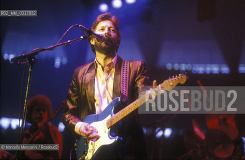 Rome, Palaeur, 1987. British guitarist, singer and songwriter Eric Clapton / Roma, Palaeur, 1987. Eric Clapton, cantautore, chitarrista e compositore - ©Marcello Mencarini/Rosebud2