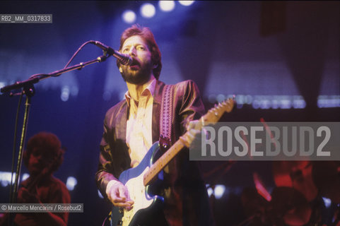 Rome, Palaeur, 1987. British guitarist, singer and songwriter Eric Clapton / Roma, Palaeur, 1987. Eric Clapton, cantautore, chitarrista e compositore - ©Marcello Mencarini/Rosebud2