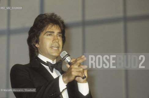 Sanremo Music festival 1984. Venezuelan pop singer José Luis Rodriguez, Known as El Puma / Festival di Sanremo 1984. Il cantante José Luis Rodriguez detto El Puma - ©Marcello Mencarini/Rosebud2