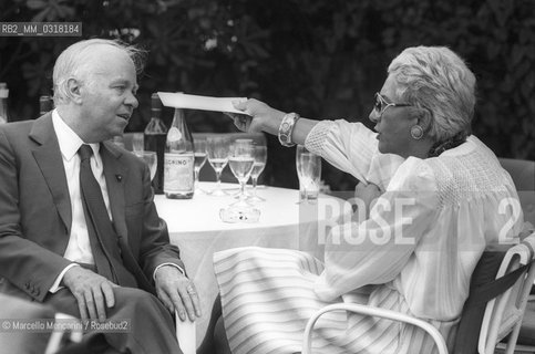 Venice, about 1983, Italian publisher Edilio Rusconi e Maria Pia Fanfani / Venezia, 1983 circa. Leditore Edilio Rusconi con Maria Pia Fanfani - ©Marcello Mencarini/Rosebud2
