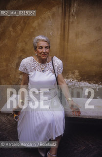 Maria Pia Fanfani, President of the Italian Red Cross women and wife of the Italian politician Amintore Fanfani (about 1985) / Maria Pia Fanfani, presidente della sezione femminile della Croce Rossa italiana e moglie del politico Amintore Fanfani (1985 circa) - ©Marcello Mencarini/Rosebud2