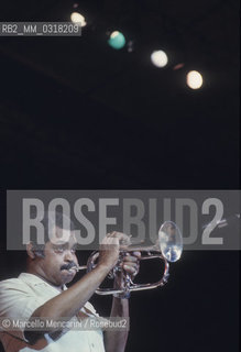 American jazz trumpeter Art Farmer performing (about 1985) / Il trobettista jazz Art Farmer in concerto (1985 circa) - ©Marcello Mencarini/Rosebud2