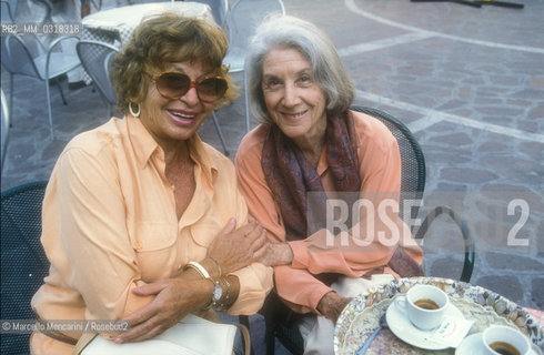 Mantua Literature Festival 1999. Publisher Inge Feltrinelli and South African writer Nadine Gordimer / Festival Letteratura di mantova 1999. Leditore Inge Feltrinelli con la scrittrice Nadine Gordimer - ©Marcello Mencarini/Rosebud2