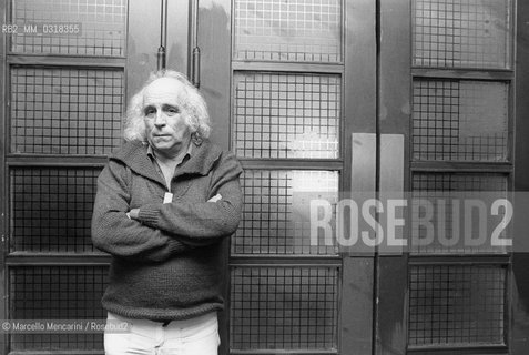 Rome, Olympic Theater, 1981. French singer Léo Ferré / Roma, Teatro Olimpico, 1981. Il cantante Léo Ferré - ©Marcello Mencarini/Rosebud2