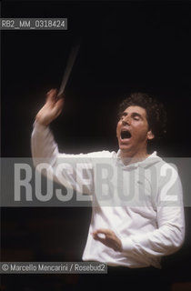 Rome Opera House, 1983. Italian conductor Gabriele Ferro performing a rehearsal / Teatro dellOpera di Roma, 1983. Il direttore dorchestra Gabriele Ferro mentre dirige una prova - ©Marcello Mencarini/Rosebud2