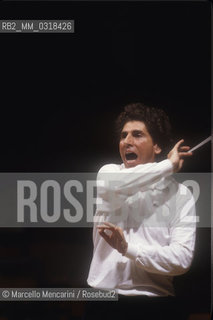 Rome Opera House, 1983. Italian conductor Gabriele Ferro performing a rehearsal / Teatro dellOpera di Roma, 1983. Il direttore dorchestra Gabriele Ferro mentre dirige una prova - ©Marcello Mencarini/Rosebud2