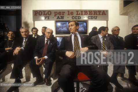 Rome, 1996. Italian politician Gianfranco Fini / Roma, 1996. Il politico Gianfranco Fini - ©Marcello Mencarini/Rosebud2