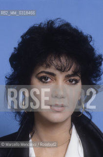 Sanremo Festival 1985. Italian pop singer Marisa Fiordaliso / Festival di Sanremo 1985. La cantante Marisa Fiordaliso - ©Marcello Mencarini/Rosebud2