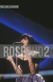 Sanremo Festival 1988. Italian pop singer Marisa Fiordaliso / Festival di Sanremo 1988. La cantante Marisa Fiordaliso - ©Marcello Mencarini/Rosebud2