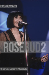 Sanremo Festival 1988. Italian pop singer Marisa Fiordaliso / Festival di Sanremo 1988. La cantante Marisa Fiordaliso - ©Marcello Mencarini/Rosebud2
