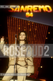 Sanremo Music Festival 1984. Giorgia Fiorio sings Se ti spogli / Festival di Sanremo 1984. Giorgia Fiorio canta Se ti spogli - ©Marcello Mencarini/Rosebud2