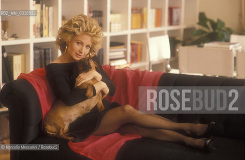 Rome, 1989. Italian TV presenter Marta Flavi / Roma, 1989. La presentatrice televisiva Marta Flavi - ©Marcello Mencarini/Rosebud2
