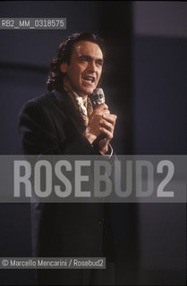 Sanremo Music Festival 1989. Italian pop singer Riccardo Fogli / Festival di Sanremo 1989. Il cantante Riccardo Fogli - ©Marcello Mencarini/Rosebud2