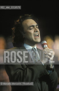 Sanremo Music Festival 1991. Italian pop singer Riccardo Fogli / Festival di Sanremo 1991. Il cantante Riccardo Fogli - ©Marcello Mencarini/Rosebud2