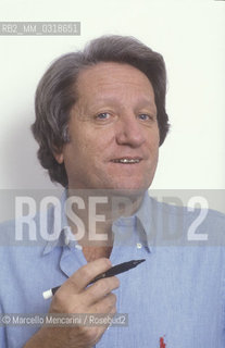 Rome, about 1985. Italian satire cartoonist Giorgio Forattini / Roma, 1985 circa. Il vignettista satirico Giorgio Forattini - ©Marcello Mencarini/Rosebud2