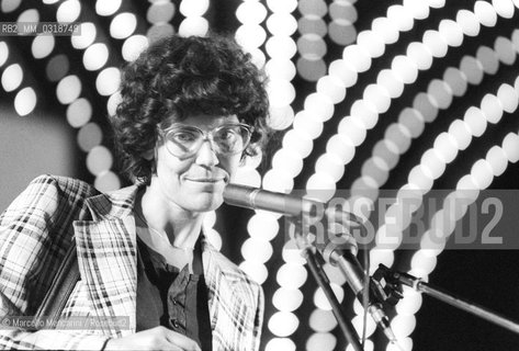 Rome, piazza di Siena, 1980. Italian poet Biancamaria Frabotta at Second Festival of the Poets / Roma, piazza di Siena, 1980. La poetessa Biancamaria Frabotta al Secondo festival dei poeti - ©Marcello Mencarini/Rosebud2