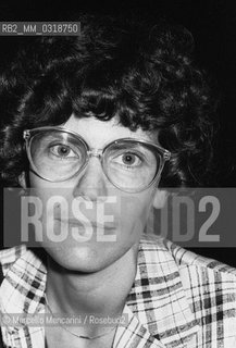 Rome, piazza di Siena, 1980. Italian poet Biancamaria Frabotta at Second Festival of Poets / Roma, piazza di Siena, 1980. La poetessa Biancamaria Frabotta al Secondo festival dei poeti - ©Marcello Mencarini/Rosebud2