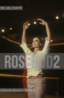 Rome, Olympic Theater, 1981. Italian ballet dancer Carla Fracci during a training session / Rome, Olympic Theater, 1981. La ballerina Carla Fracci durante un allenamento - ©Marcello Mencarini/Rosebud2