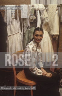 Rome, Olympic Theater, 1981. Italian ballet dancer Carla Fracci in her dressing room / Roma, Teatro Olimpico, 1981. La ballerina Carla Fracci in camerino - ©Marcello Mencarini/Rosebud2