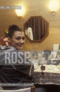 Rome, Olympic Theater, 1981. Italian ballet dancer Carla Fracci in her dressing room / Roma, Teatro Olimpico, 1981. La ballerina Carla Fracci in camerino - ©Marcello Mencarini/Rosebud2