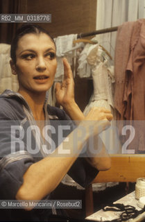 Rome, Olympic Theater, 1981. Italian ballet dancer Carla Fracci in her dressing room / Roma, Teatro Olimpico, 1981. La ballerina Carla Fracci in camerino - ©Marcello Mencarini/Rosebud2