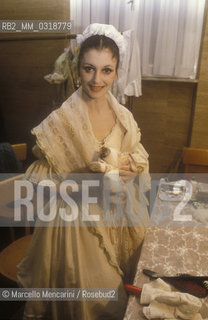 Rome, Olympic Theater, 1981. Italian ballet dancer Carla Fracci in her dressing room / Roma, Teatro Olimpico, 1981. La ballerina Carla Fracci in camerino - ©Marcello Mencarini/Rosebud2