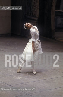 Rome, Olympic Theater, 1981. Italian ballet dancer Carla Fracci during a performance as Mirandolina / Roma, Teatro olimpico, 1981. La ballerina Carla Fracci mentre danza nel ruolo di Mirandolina - ©Marcello Mencarini/Rosebud2