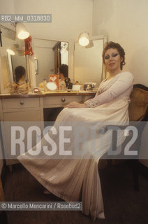 Italian soprano Mirella Freni in her dressing room (about 1980) / Il soprano Mirella Freni nel suo camerino (1980 circa) - ©Marcello Mencarini/Rosebud2