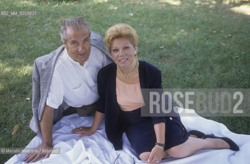 Ariccia (Roma), 1990. Italian soprano Mirella Freni and her husband, operatic bass Nicolaj Ghiaurov / Ariccia (Roma), 1990. Il soprano Mirella Freni e suo marito, il basso Nicolaj Ghiaurov - ©Marcello Mencarini/Rosebud2