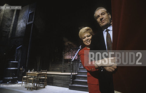 Genoa, Carlo felice Theater, 1992. Italian soprano Mirella Freni and her husband, operatic bass Nicolaj Ghiaurov / Genova, Teatro Carlo Felice, 1992. Il soprano Mirella Freni e suo marito, il basso Nicolaj Ghiaurov - ©Marcello Mencarini/Rosebud2