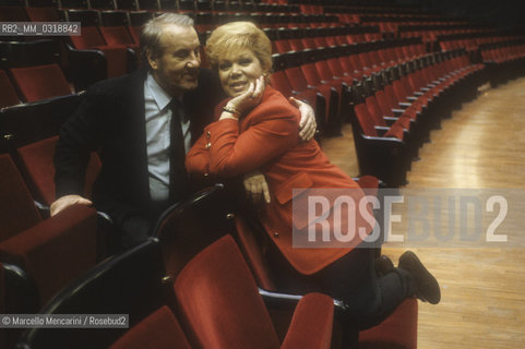 Genoa, Carlo felice Theater, 1992. Italian soprano Mirella Freni and her husband, operatic bass Nicolaj Ghiaurov / Genova, Teatro Carlo Felice, 1992. Il soprano Mirella Freni e suo marito, il basso Nicolaj Ghiaurov - ©Marcello Mencarini/Rosebud2