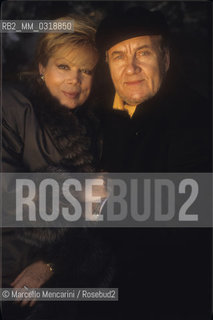 Genoa, Carlo felice Theater, 1992. Italian soprano Mirella Freni and her husband, operatic bass Nicolaj Ghiaurov / Genova, Teatro Carlo Felice, 1992. Il soprano Mirella Freni e suo marito, il basso Nicolaj Ghiaurov - ©Marcello Mencarini/Rosebud2