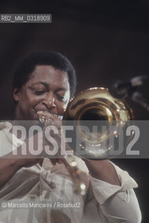 American jazz trombonist Curtis Fuller performing (about 1985) / Il trombonista jazz Curtis Fuller in concerto - ©Marcello Mencarini/Rosebud2