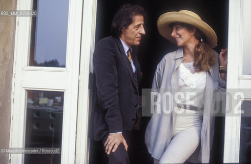 Venice Lido, Venice Film Festival 1991. Italian singer and songwriter Giorgio Gaber and his aughter Dalia Gaberscik / Lido di Venezia, Mostra del Cinema di Venezia 1991. Il cantautore Giorgio Gaber e sua figlia Dalia Gaberscik - ©Marcello Mencarini/Rosebud2