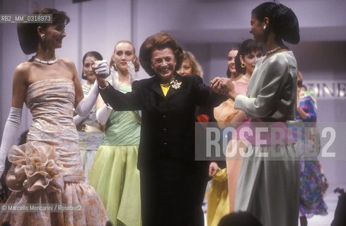 Milan, 1988. French fashion designer Irene Galitzine / Milano, 1988. La stilista francese Irene Galitzine - ©Marcello Mencarini/Rosebud2