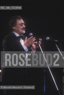 Neapolitan singer Nunzio Gallo, about 1985 / Il cantante napoletano Nunzio Gallo, 1985 circa - ©Marcello Mencarini/Rosebud2