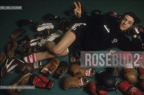 Italian boxer Mauro Galvano, 1990 / Il pugile Mauro Galvano, 1990 - ©Marcello Mencarini/Rosebud2