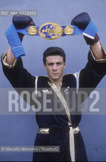 Italian boxer Mauro Galvano, 1990 / Mauro Galvano, pugile, 1990 - ©Marcello Mencarini/Rosebud2